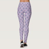 Swirl Pattern - Navy Blue Sky Blue Leggings (Achterkant)