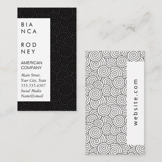 Swirl Pattern Visitekaartje (Voorkant / Achterkant)