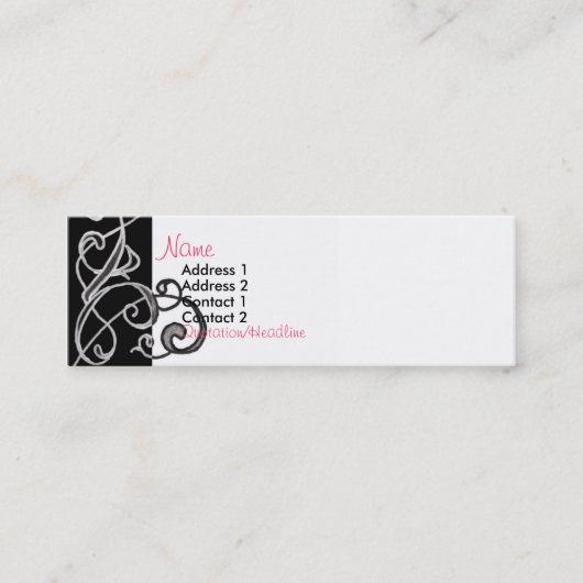 Swirl-profielkaart Mini Visitekaartje (Voorkant)