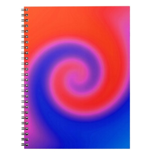Swirl Red Blue Notitieboek (Voorkant)