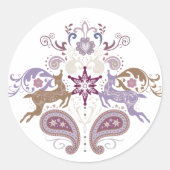 Swirl rendieren ronde sticker (Voorkant)