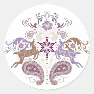 Swirl rendieren ronde sticker