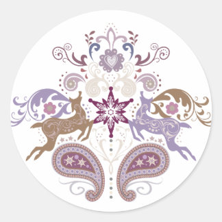 Swirl rendieren ronde sticker