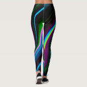 Swirl Retro Blue Leggings (Achterkant)
