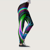 Swirl Retro Blue Leggings (Rechts)