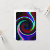 Swirl Retro Neon Kaart (Voorkant / Achterkant in situ)