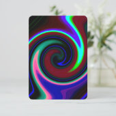 Swirl Retro Neon Kaart (Staand voorkant)