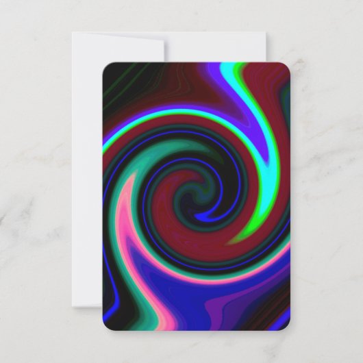 Swirl Retro Neon Kaart (Voorkant)