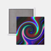 Swirl Retro Neon Magneet (Voorkant / Achterkant)