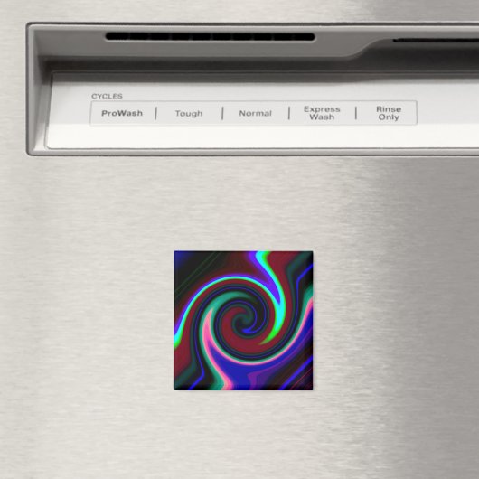 Swirl Retro Neon Magneet (Insitu (Vaatwasser))