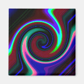 Swirl Retro Neon Magneet (Voorkant)