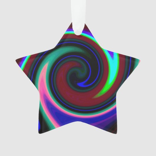 Swirl Retro Neon Ornament (voorkant)