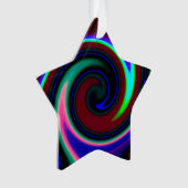 Swirl Retro Neon Ornament (voorkant)