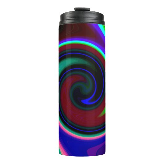Swirl Retro Neon Thermosbeker (Voorkant)