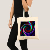 Swirl Retro Neon Tote Bag (Voorkant (product))