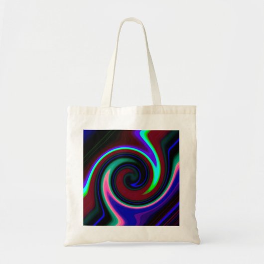 Swirl Retro Neon Tote Bag (Voorkant)