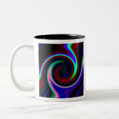 Swirl Retro Neon Tweekleurige Koffiemok (Links)