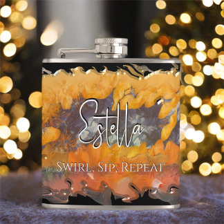 Swirl, Sip, Repeat Sunset 0612 Heupfles