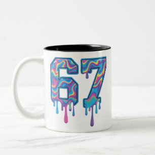 Swirl Six Seven Drip 6 7 Meme Gen Alpha Jargon  Tweekleurige Koffiemok