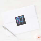 Swirl Six Seven Drip 6 7 Meme Gen Alpha Slaang Vierkante Sticker (Envelop)