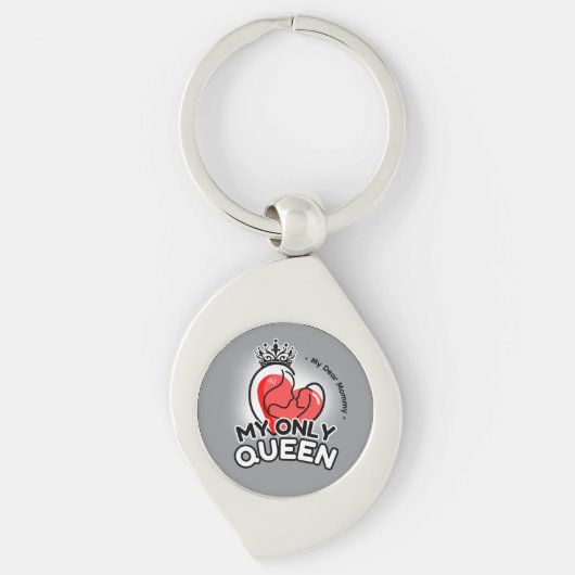 Swirl Sleutelhanger: My Only Queen (grijs) Sleutelhanger (Voorkant)