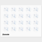 Swirl & Sneeuwvlok Ronde Sticker (Vel)