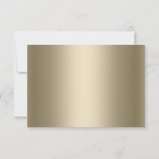 Swirl Snowflake & Cross Gold Doop RSVP (Achterkant)