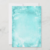 Swirl Snowflakes Blauwgroen Sweet 16 Winter Wonder Kaart (Achterkant)