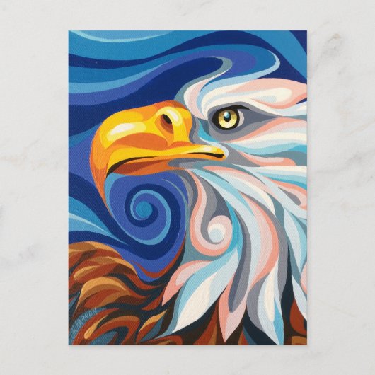 Swirl Spirits Eagle Briefkaart Spirit Power Animal (Voorkant)