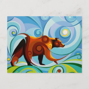 Swirl Spirits Grizzly Beer Briefkaart Power Animal