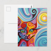 Swirl Spirits Luna Moon Cat Briefkaart Spirit Anim (Voorkant / Achterkant)