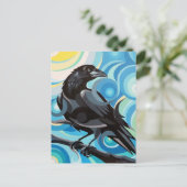 Swirl Spirits Raven Briefkaart Spirit Power Animal (Staand voorkant)