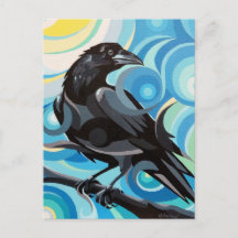 Swirl Spirits Raven Briefkaart Spirit Power Animal
