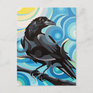 Swirl Spirits Raven Briefkaart Spirit Power Animal