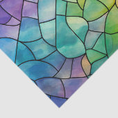 Swirl Tegels Regenboogglas Decoupage Tissuepapier (Detail)
