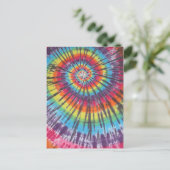 Swirl Tie Dye Feestdagenkaart (Staand voorkant)