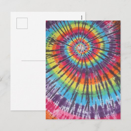 Swirl Tie Dye Feestdagenkaart (Voorkant / Achterkant)