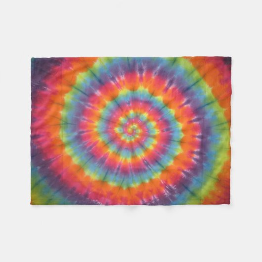 Swirl Tie Dye Fleece Deken (Voorkant (Horizontaal))