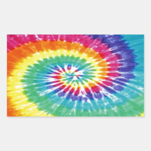 Swirl Tie Dye Multicolor Rainbow Rechthoekige Sticker