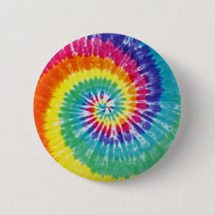 Swirl Tie Dye Multicolor Rainbow Ronde Button 5,7 Cm