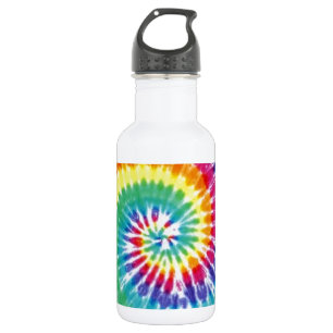 Swirl Tie Dye Multicolor Rainbow Waterfles