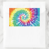 Swirl Tie Dye Multicolor Regenboog Rechthoekige Sticker (Tas)