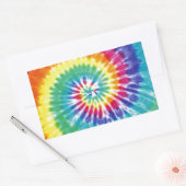 Swirl Tie Dye Multicolor Regenboog Rechthoekige Sticker (Envelop)