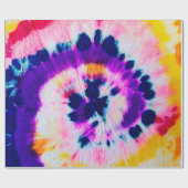Swirl Tie Dye. Rainbow Fabric Tie Dye Boho Fashio Cadeaupapier (Vlak)