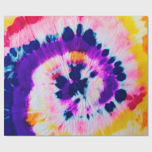 Swirl Tie Dye. Rainbow Fabric Tie Dye Boho Fashio Cadeaupapier (Vlak)