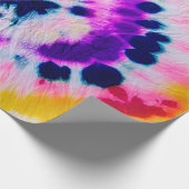 Swirl Tie Dye. Rainbow Fabric Tie Dye Boho Fashio Cadeaupapier (Hoek)