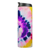 Swirl Tie Dye. Rainbow Fabric Tie Dye Boho Fashio Thermosbeker (Geroteerd rechts)
