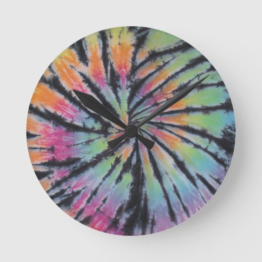 Swirl Tie Dye Ronde Klok (Voorkant)