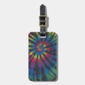 Swirl Tie Dye Uniek Bagagelabel (Voorkant verticaal)