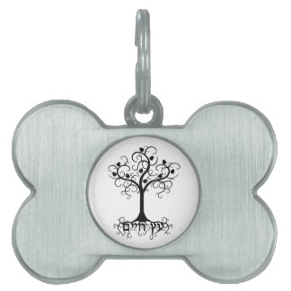 Swirl Tree met Pomegranate Etz Chayim Huisdieren Naamplaatje